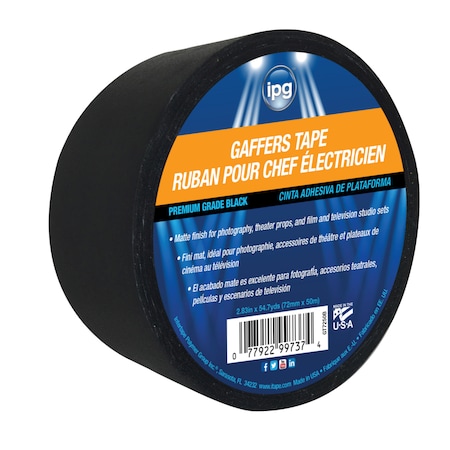 I Tape IPG 2.83 in. W X 54.7  L Black Gaffer's Tape GT7250B